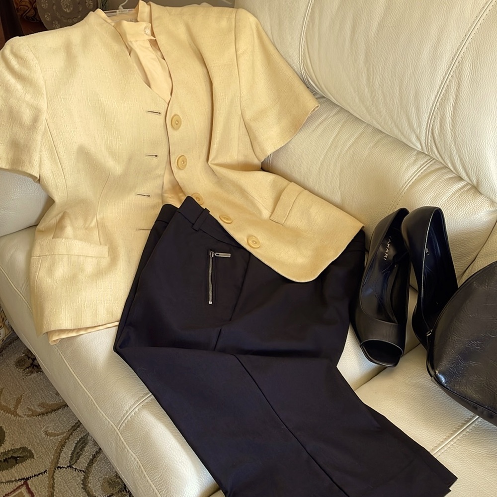 Jasper Half Sleeve Jacket with matching color blouse